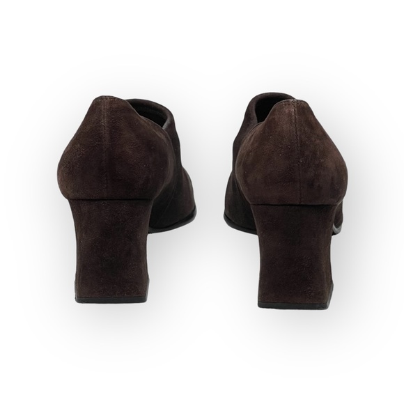 Stuart Weitzman ⌘ Modern Heeled Suede Ankle Shootie Shoe Bootie ⌘ Chocolate 7M - Picture 5 of 16